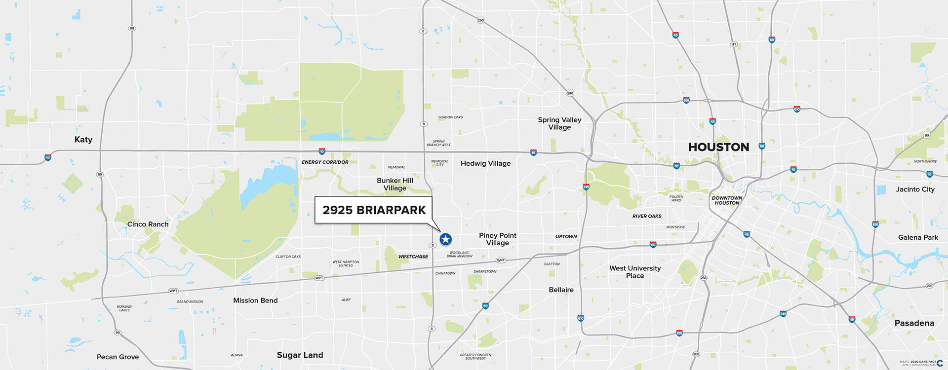 2925 Briarpark location map